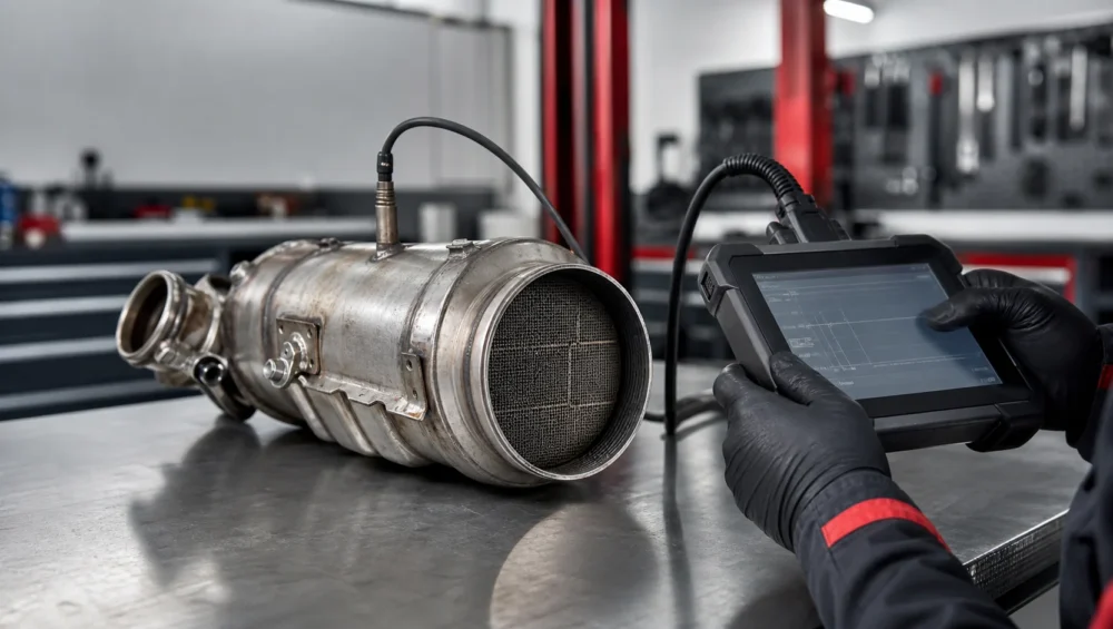 Diagnose des Fehlercodes P2002 an einem Dieselpartikelfilter