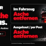 Symbolische Darstellung der DPF-Aschereinigung im Fahrzeug und am ausgebauten Filter